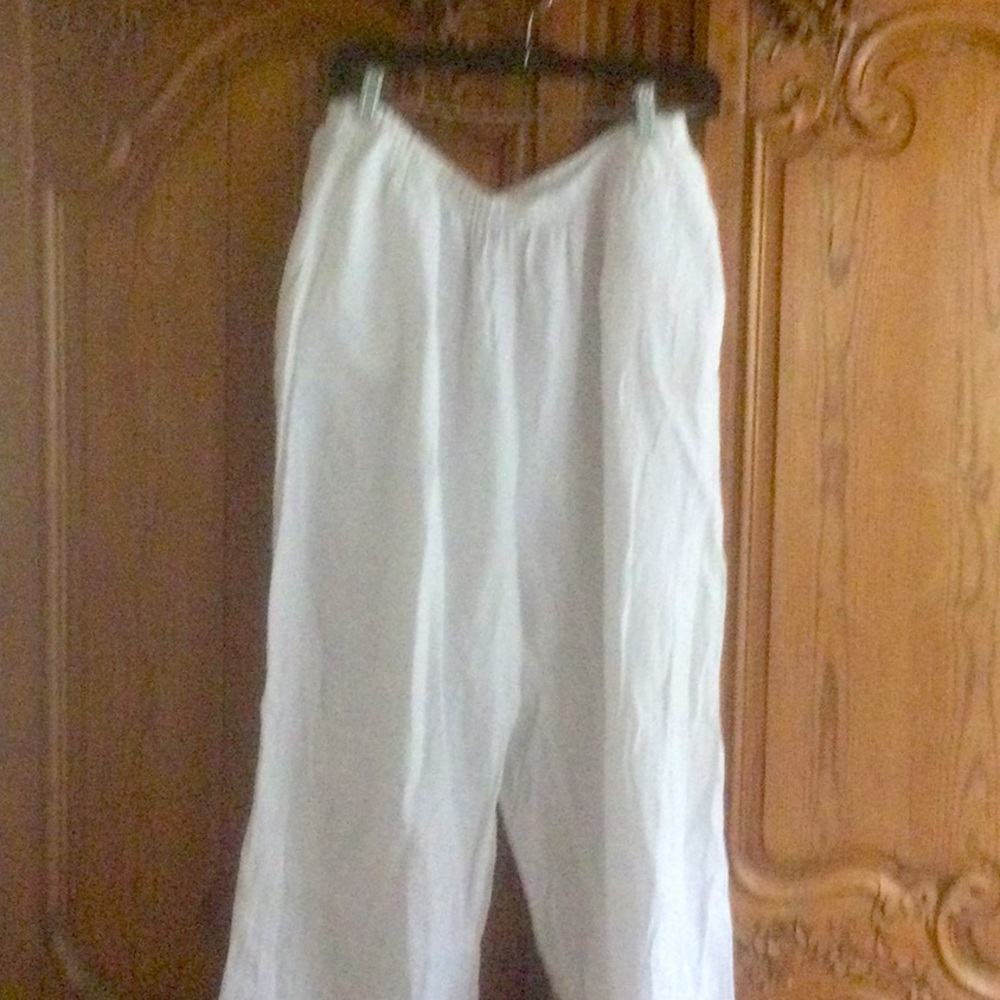 Linen flood pants